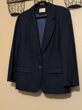 Pendleton Women's Vintage Pure Virgin Wool Blazer Navy Blue Size 10